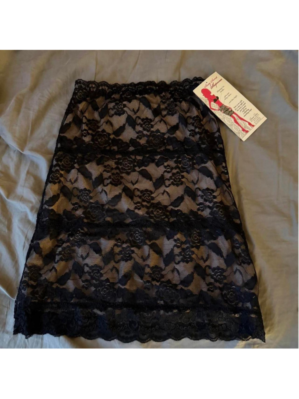 Black lace mini skirt shape wear women’s L Secret Lace #sexysecretshapewear